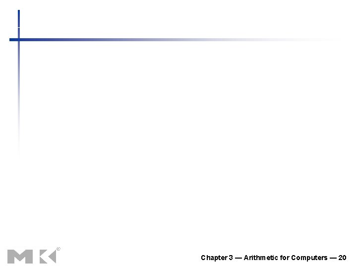 Chapter 3 — Arithmetic for Computers — 20 Chapter 3 — Arithmetic for Computers — 20