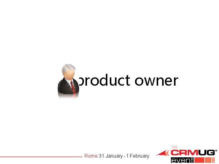 product owner Rome 31 January -1 February 