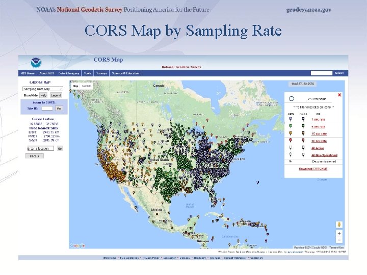 CORS Map by Sampling Rate 