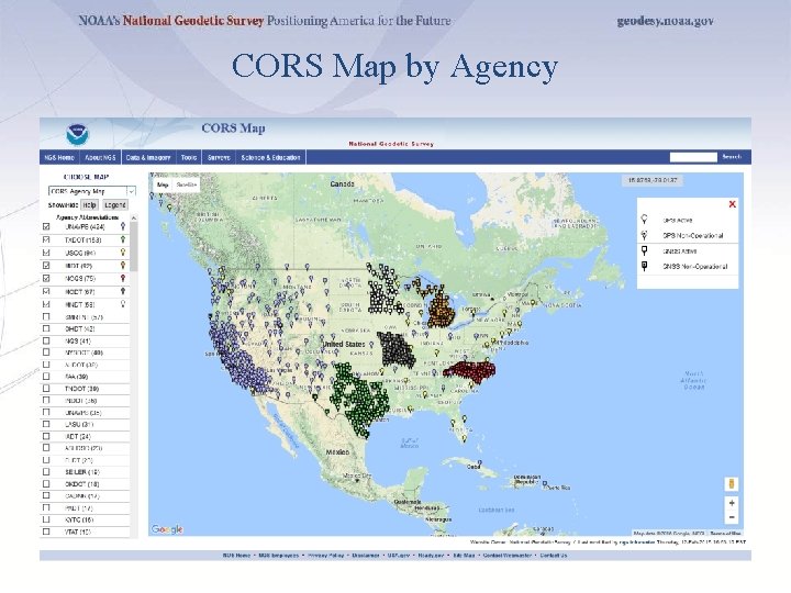 CORS Map by Agency 