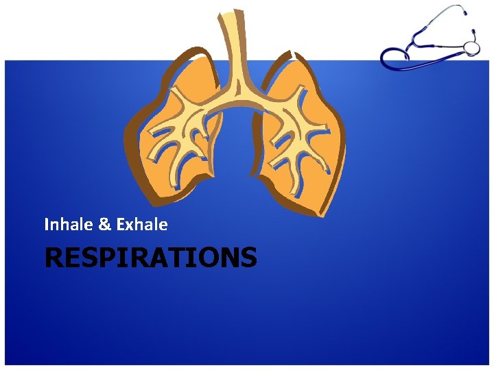 Inhale & Exhale RESPIRATIONS 