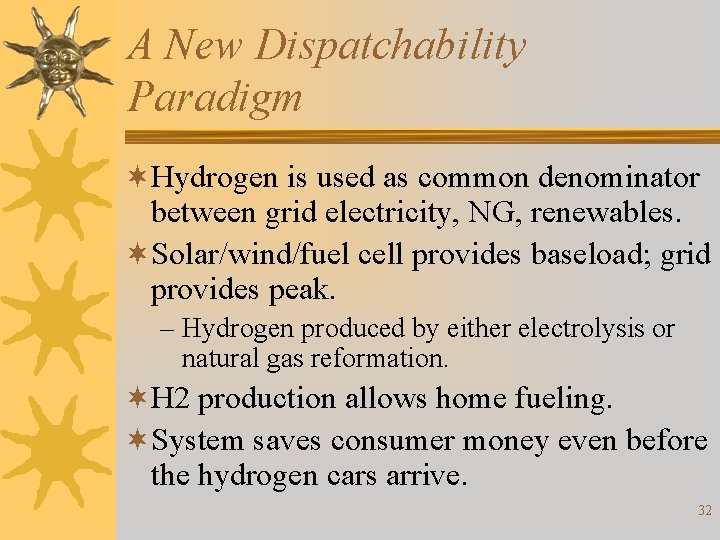 A New Dispatchability Paradigm ¬Hydrogen is used as common denominator between grid electricity, NG,