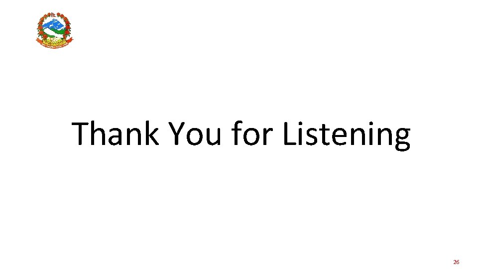 Thank You for Listening 26 