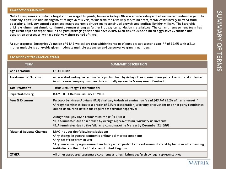 Not all companies are suitable targets for leveraged buy-outs, however Ardagh Glass is an