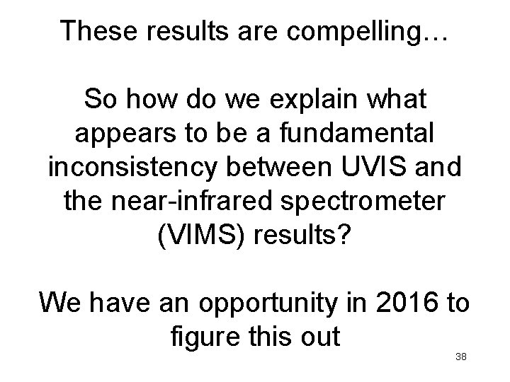 These results are compelling… So how do we explain what appears to be a