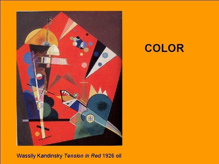 COLOR Wassily Kandinsky Tension in Red 1926 oil 