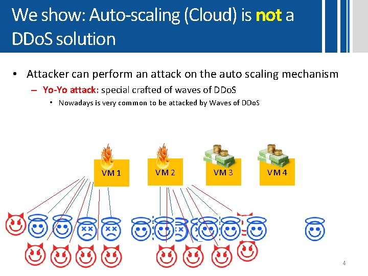 We show: Auto-scaling (Cloud) is not a DDo. S solution • Attacker can perform We show: Auto-scaling (Cloud) is not a DDo. S solution • Attacker can perform