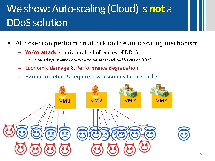 We show: Auto-scaling (Cloud) is not a DDo. S solution • Attacker can perform We show: Auto-scaling (Cloud) is not a DDo. S solution • Attacker can perform