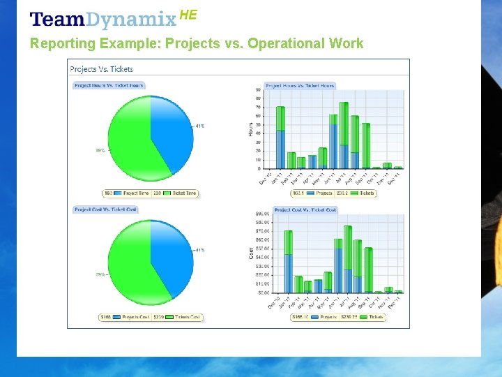Reporting Example: Projects vs. Operational Work 