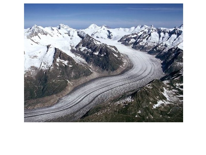 This is a picture of a glacier which carves out a U-shaped valley where