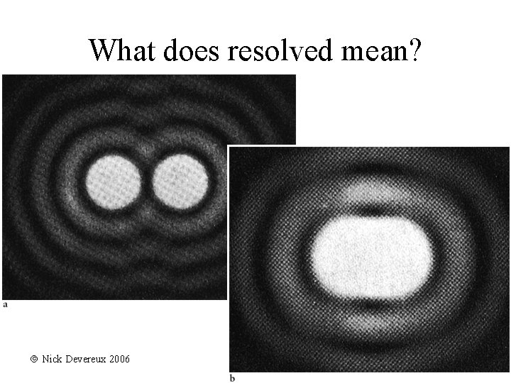 What does resolved mean? Nick Devereux 2006 