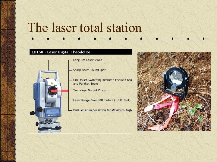 The laser total station The laser total station