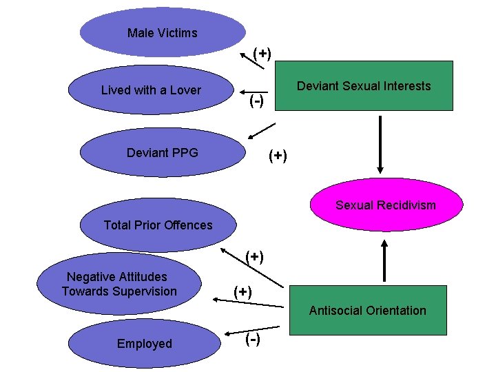 Male Victims (+) Lived with a Lover Deviant Sexual Interests (-) Deviant PPG (+)