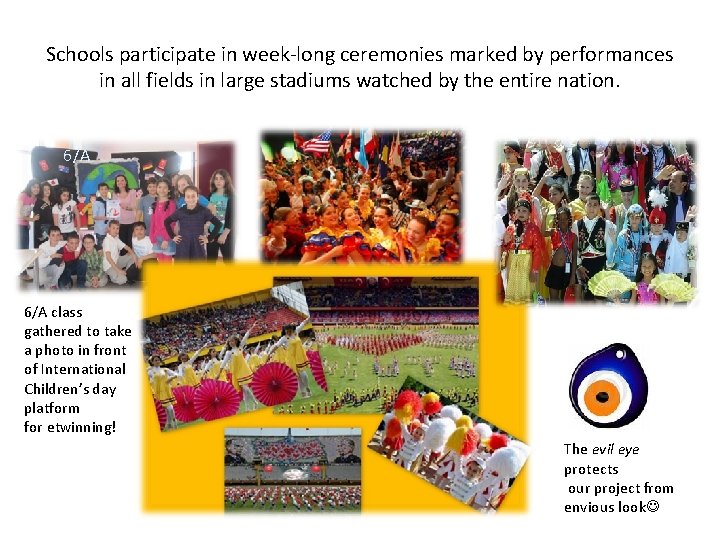 Schools participate in week-long ceremonies marked by performances in all fields in large stadiums