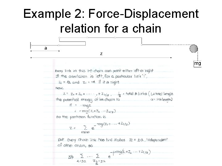 Example 2: Force-Displacement relation for a chain 