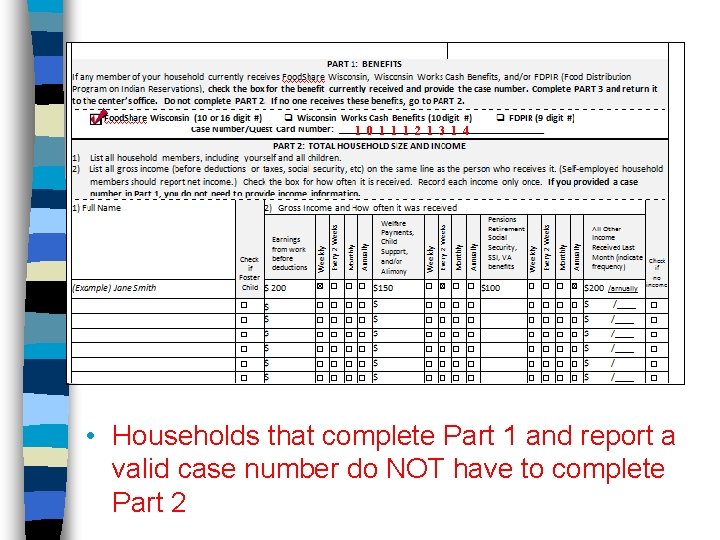 1 0 1 1 1 2 1 3 1 4 • Households that complete 1 0 1 1 1 2 1 3 1 4 • Households that complete
