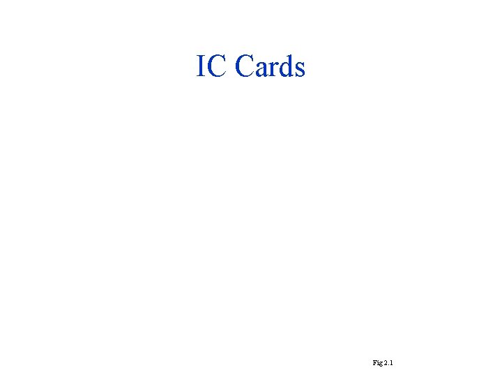 IC Cards Fig 2. 1 