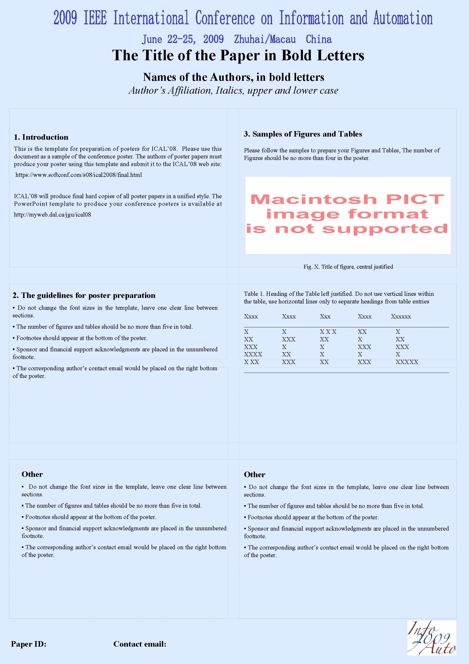 The Title of the Paper in Bold Letters Names of the Authors, in bold