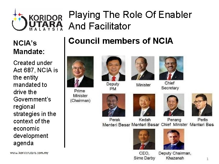 Playing The Role Of Enabler And Facilitator NCIA’s Mandate: Created under Act 687, NCIA Playing The Role Of Enabler And Facilitator NCIA’s Mandate: Created under Act 687, NCIA