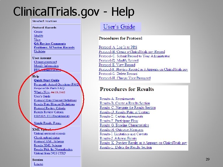 Clinical. Trials. gov - Help 29 