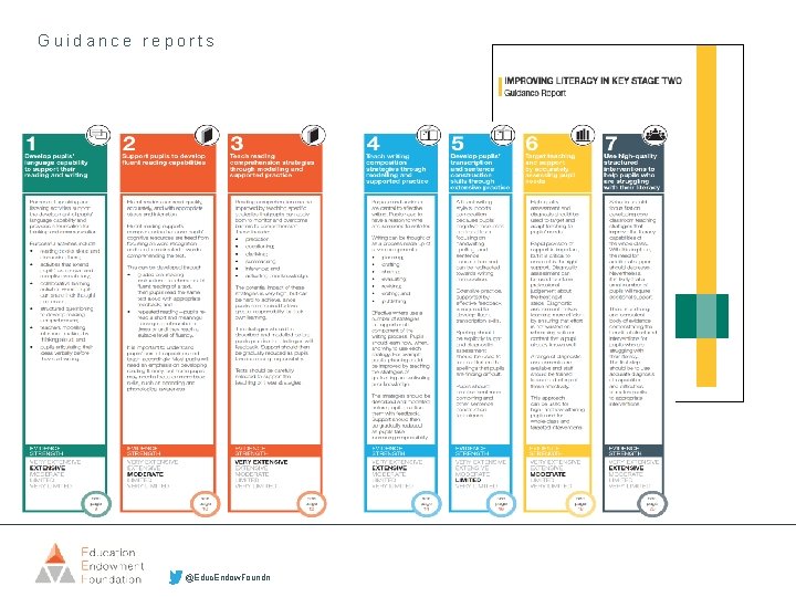 Guidance reports @Educ. Endow. Foundn 