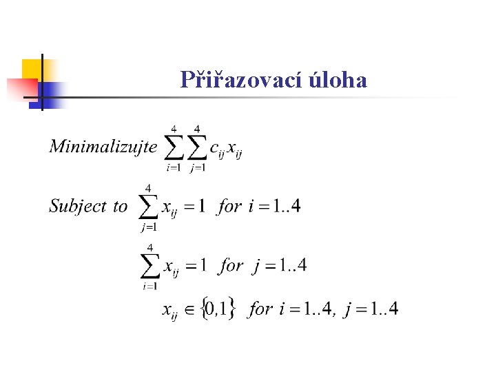 Přiřazovací úloha 