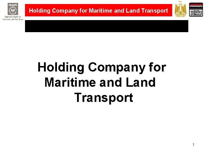  Holding Company for Maritime and Land Transport 1 