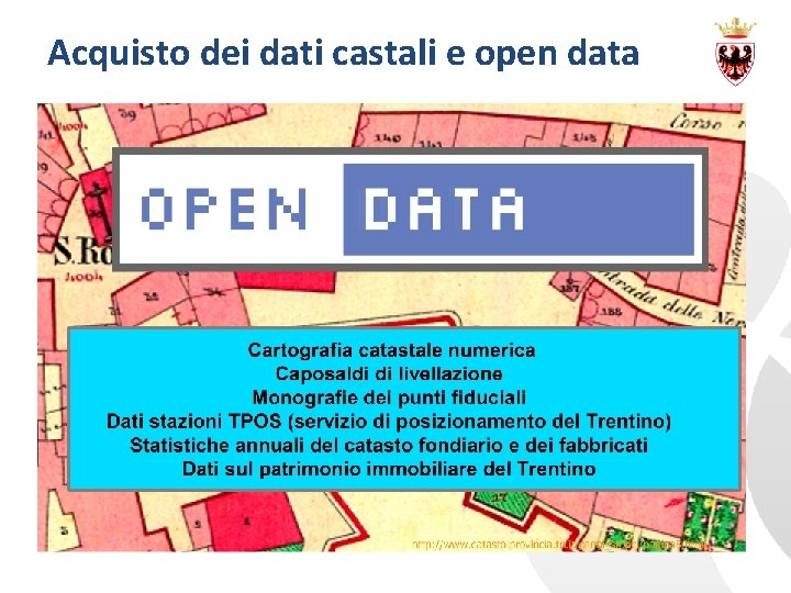 Acquisto dei dati castali e open data 