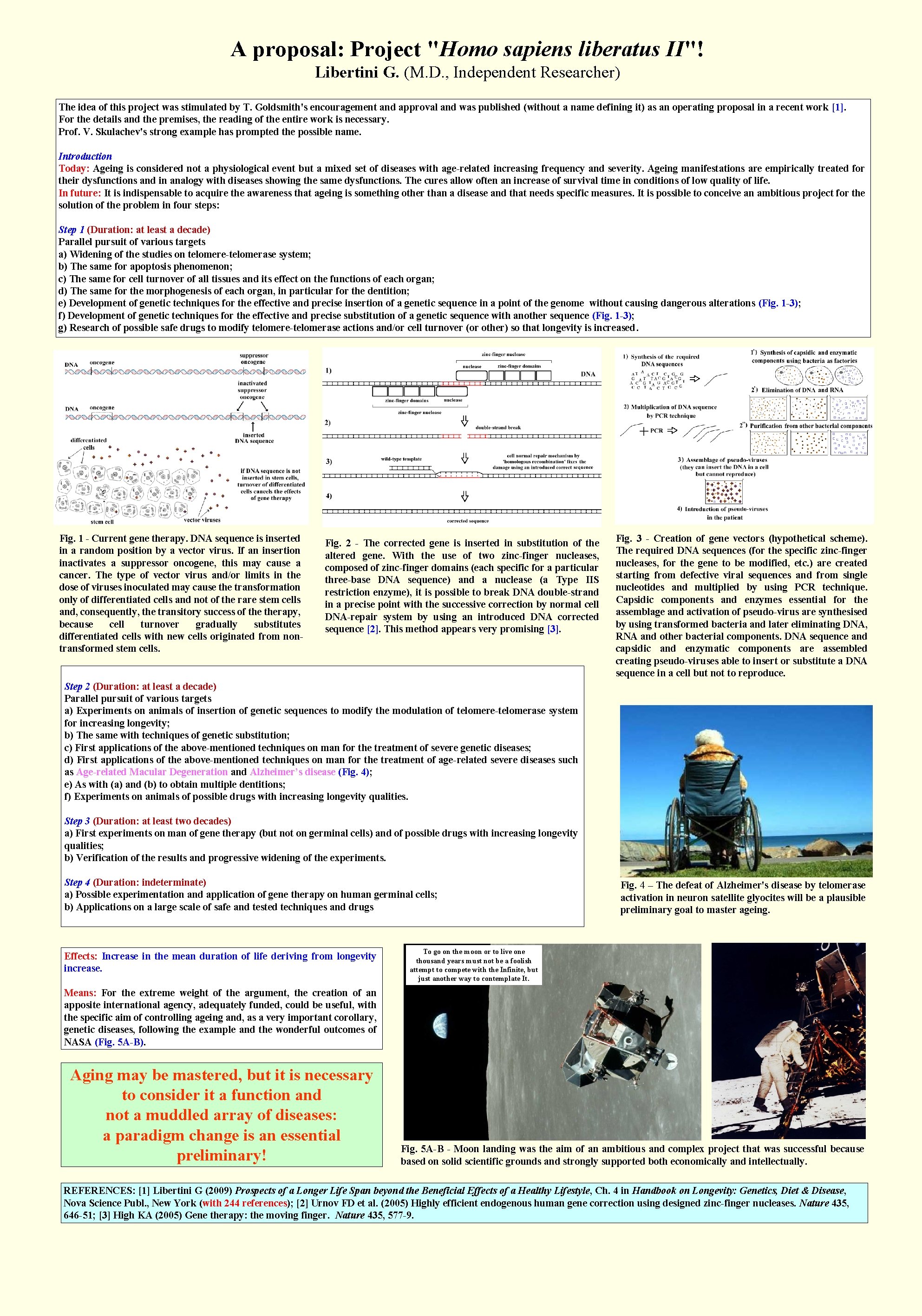 A proposal: Project "Homo sapiens liberatus II"! Libertini G. (M. D. , Independent Researcher)