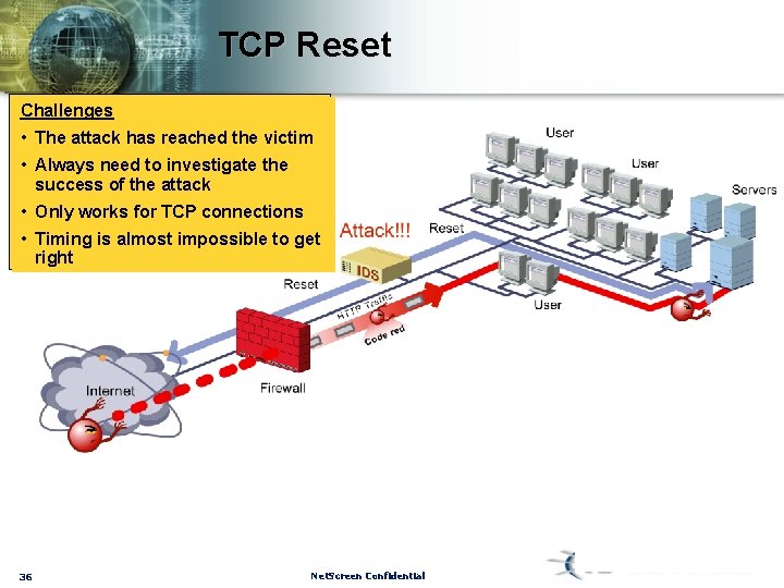 TCP Reset Challenges • The attack has reached the victim • Always need to