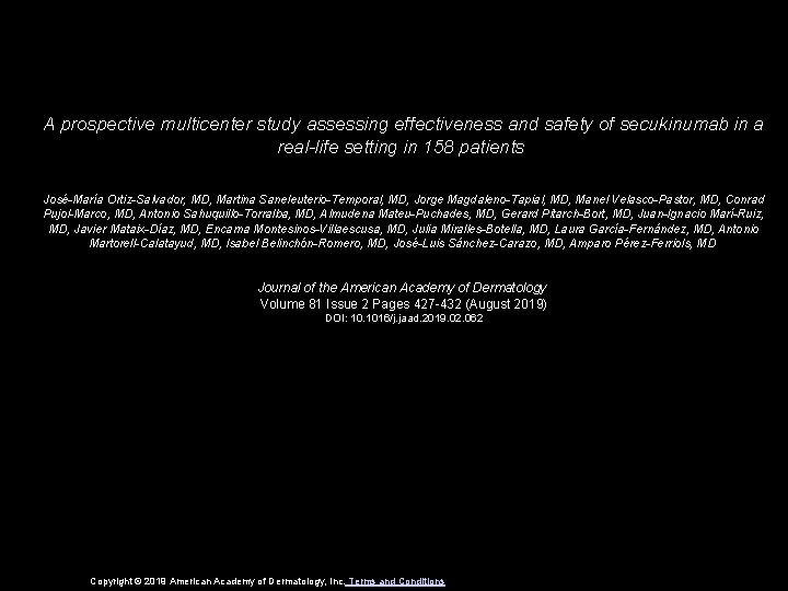 A prospective multicenter study assessing effectiveness and safety of secukinumab in a real-life setting