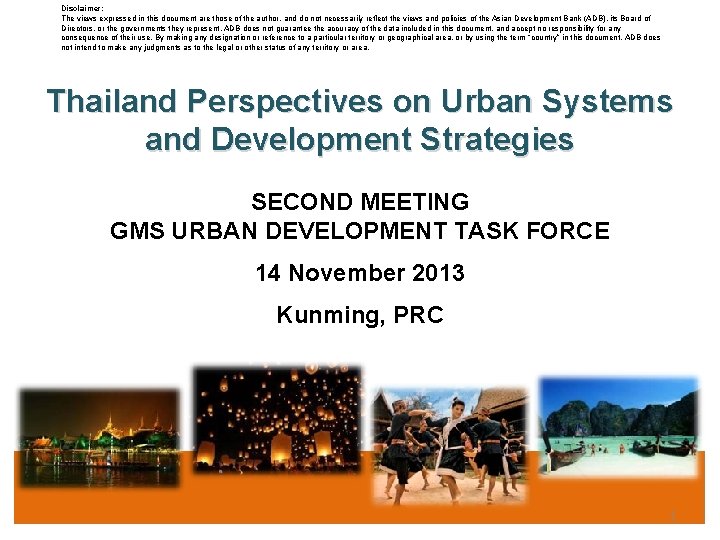 Disclaimer: The views expressed in this document are those of the author, and do