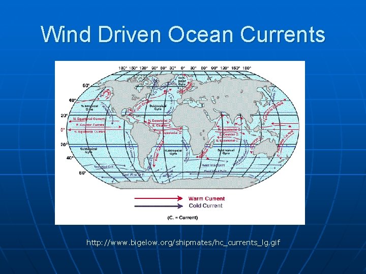 Wind Driven Ocean Currents http: //www. bigelow. org/shipmates/hc_currents_lg. gif 