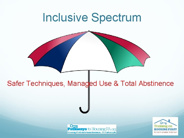 Inclusive Spectrum Safer Techniques, Managed Use & Total Abstinence 
