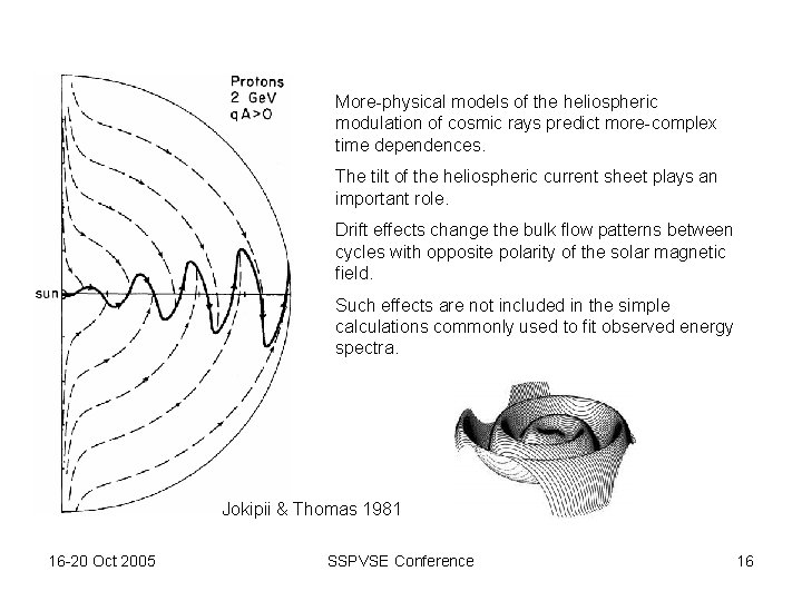 More-physical models of the heliospheric modulation of cosmic rays predict more-complex time dependences. The
