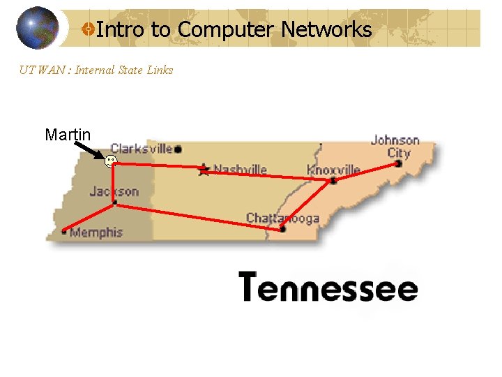 Intro to Computer Networks UT WAN : Internal State Links Martin 