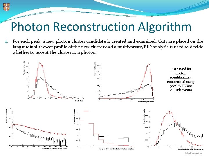 Photon Reconstruction Algorithm 2. For each peak, a new photon cluster candidate is created Photon Reconstruction Algorithm 2. For each peak, a new photon cluster candidate is created