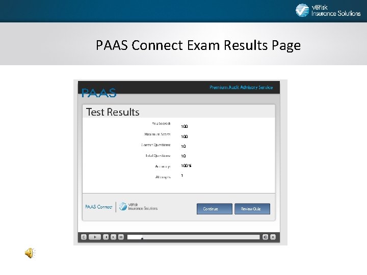 PAAS Connect Exam Results Page 100 10 10 100% 1 