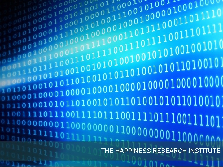 THE HAPPINESS RESEARCH INSTITUTE 