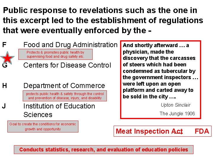 Public response to revelations such as the one in this excerpt led to the