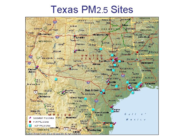 Texas PM 2. 5 Sites 