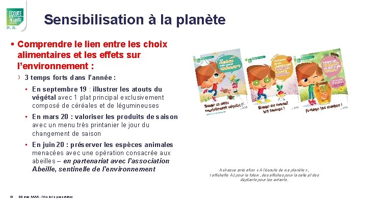 Sensibilisation à la planète § Comprendre le lien entre les choix alimentaires et les