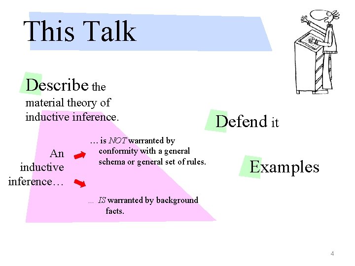This Talk Describe the material theory of inductive inference. An inductive inference… … is