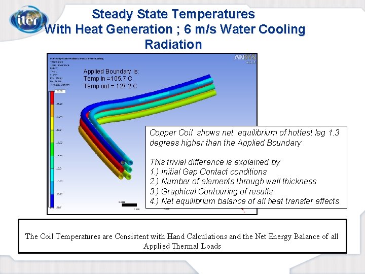 Steady State Temperatures With Heat Generation ; 6 m/s Water Cooling Radiation Applied Boundary