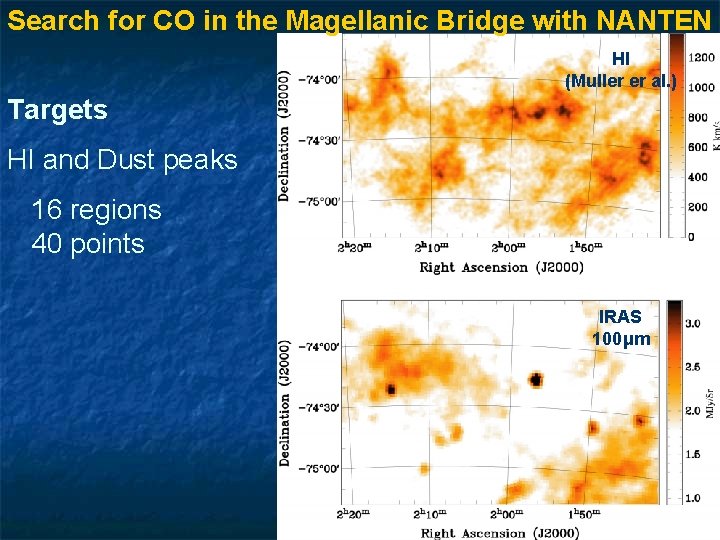 Search for CO in the Magellanic Bridge with NANTEN HI (Muller er al. )