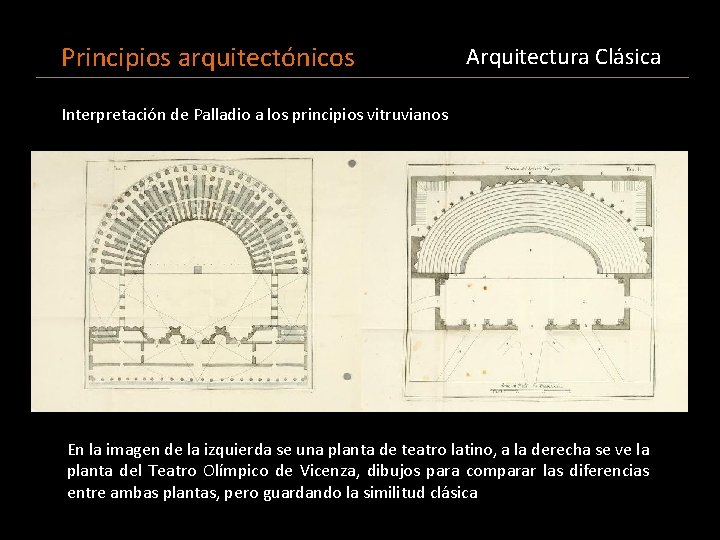 Principios arquitectónicos Arquitectura Clásica Interpretación de Palladio a los principios vitruvianos En la imagen