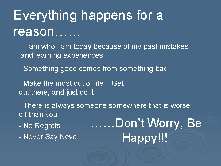 Everything Happens For A Reason Kari Knisely Table
