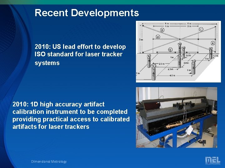 Recent Developments 2010: US lead effort to develop ISO standard for laser tracker systems