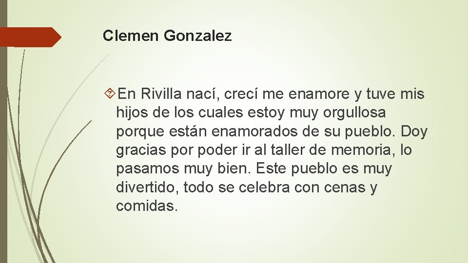 Clemen Gonzalez En Rivilla nací, crecí me enamore y tuve mis hijos de los
