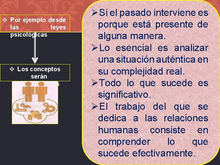 v Por ejemplo desde las leyes psicológicas v Los conceptos serán operacionales ØSi el